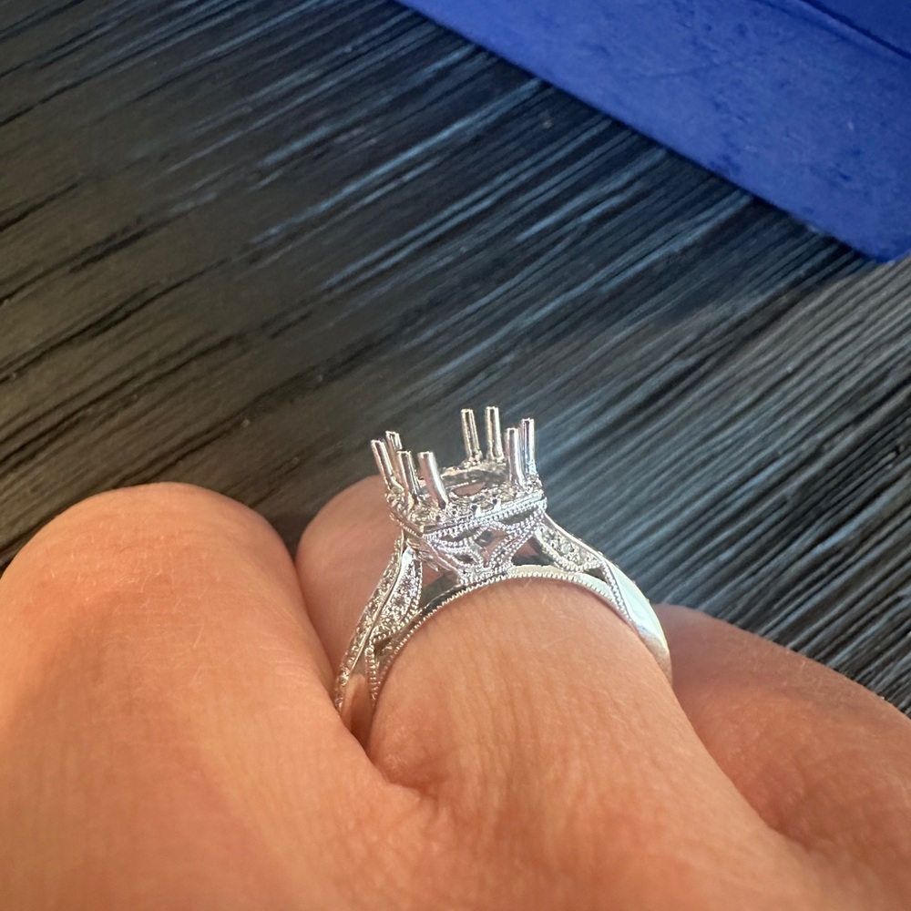 Tacori Dantela Princess Bloom Halo Engagement setting - refurbished and like new - Picture 6 of 15